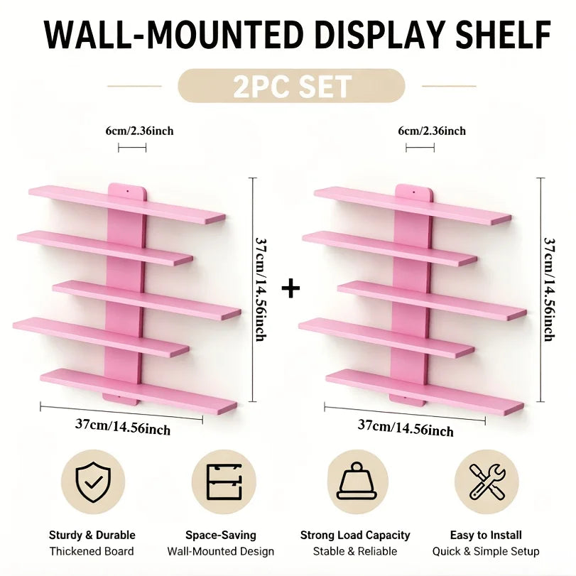 Floating Wall Display Racks Multi Tier Shelving Units For Home Decor