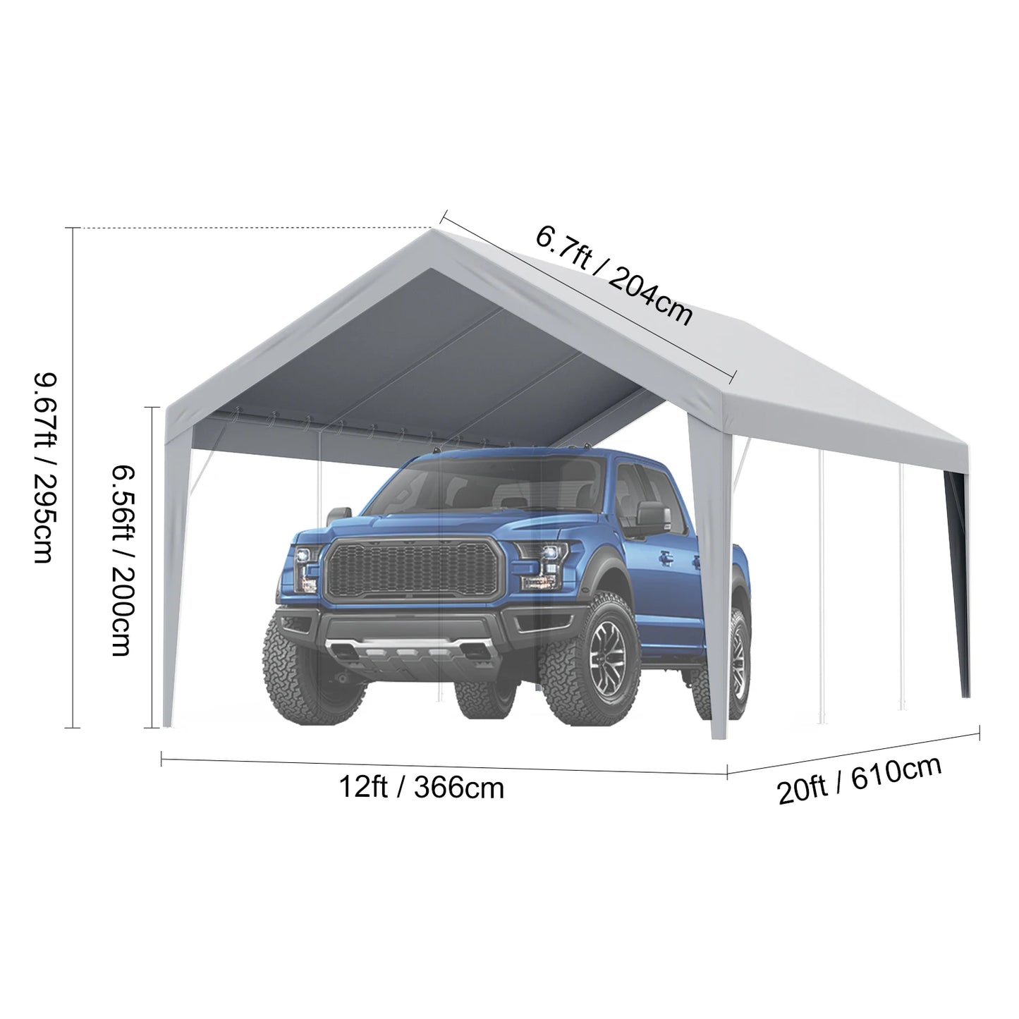 Carport Replacement Canopy Cover Garage Shelter Heavy Duty Waterproof UV