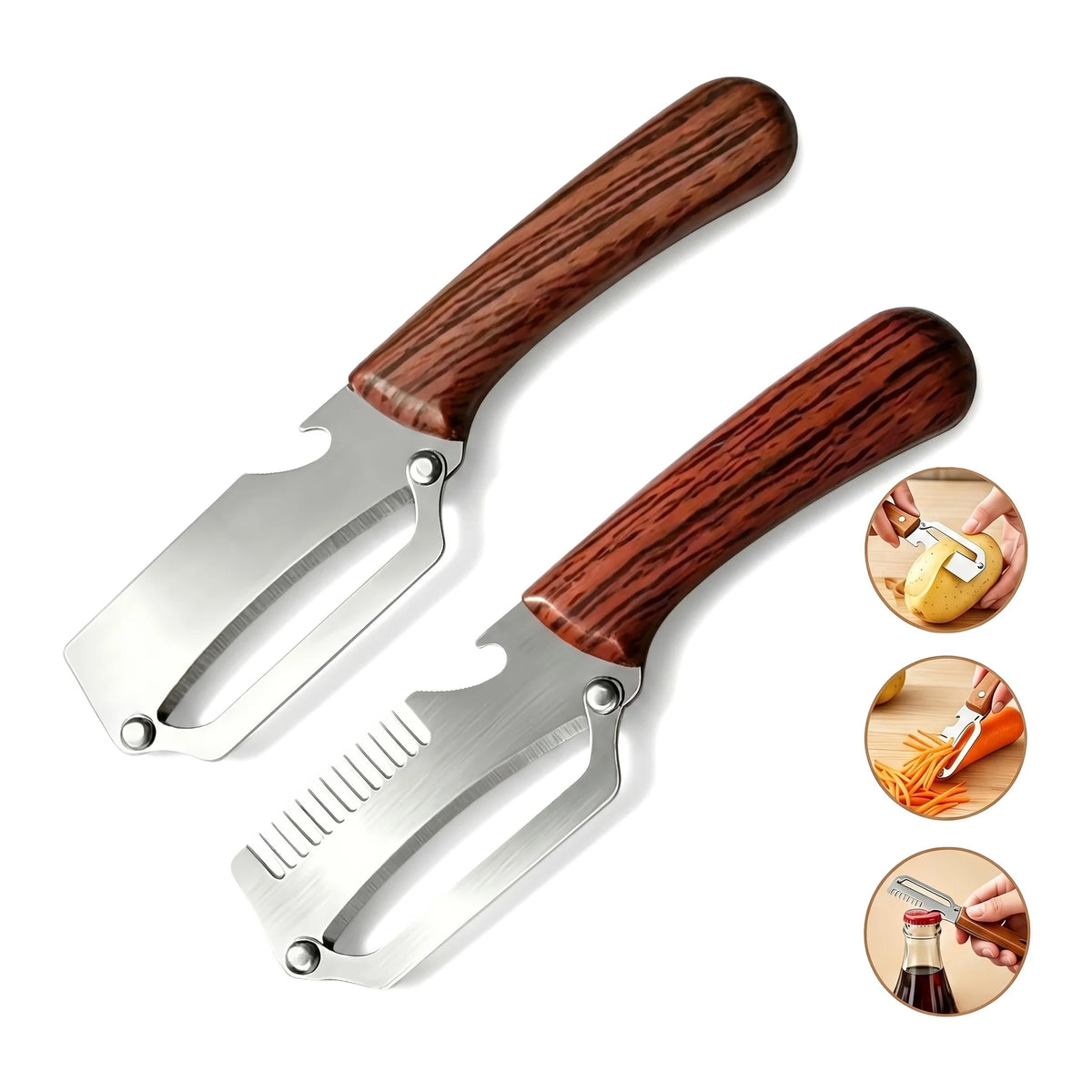 Multifunctional Vegetable Peeler With Bottle Opener For Slicing