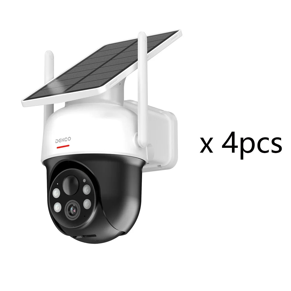 DEKCO Solar WiFi PTZ Security Camera With Two Way Audio