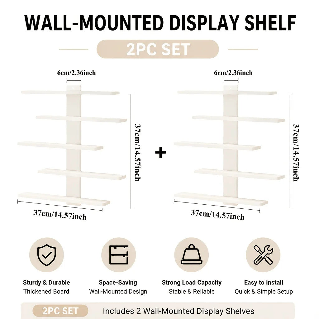 Floating Wall Display Racks Multi Tier Shelving Units For Home Decor