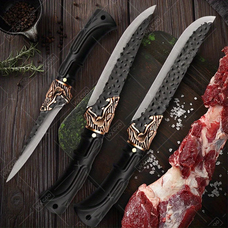 WXCOO Professional Kitchen Chef Knife Set Stainless Steel Cooking