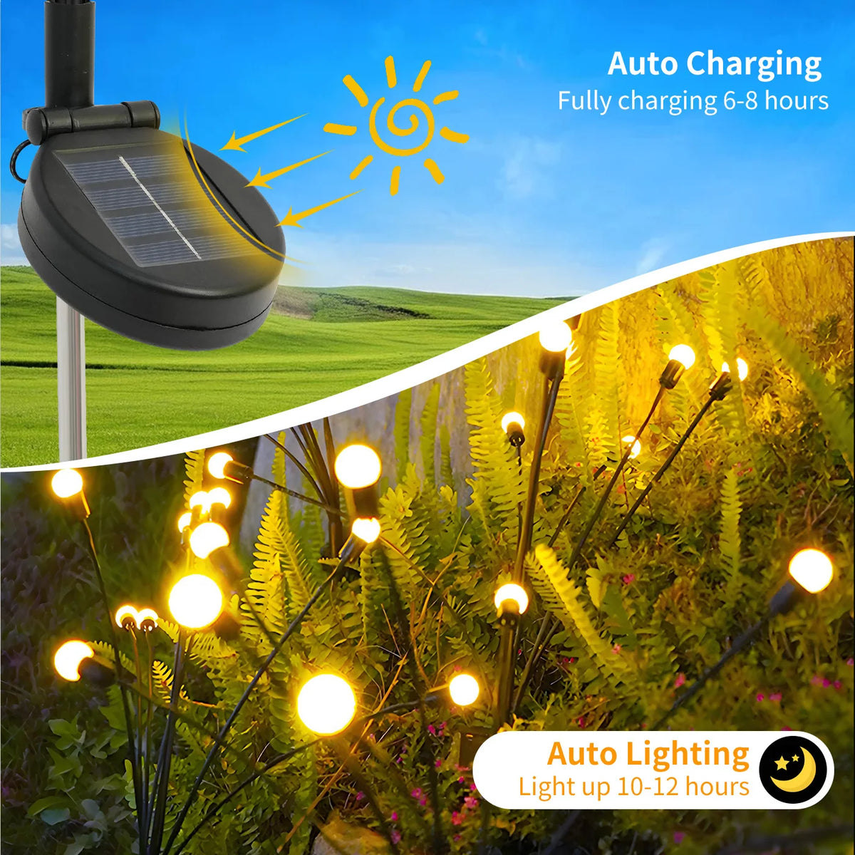 Solar Firefly Garden Lights Outdoor Waterproof Decorative Lighting