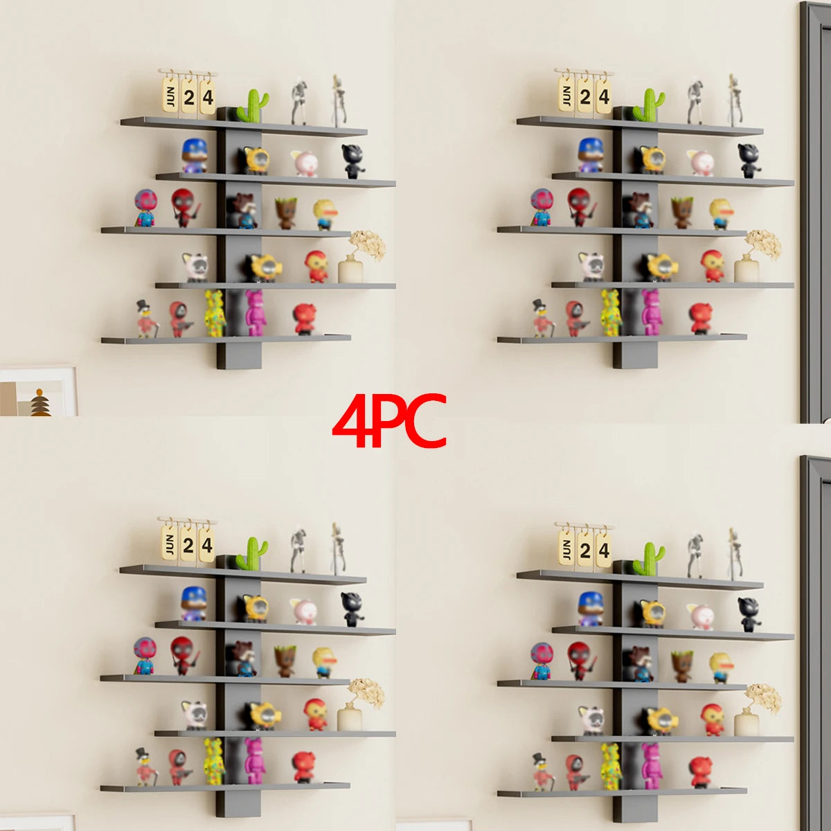 Floating Wall Display Racks Multi Tier Shelving Units For Home Decor