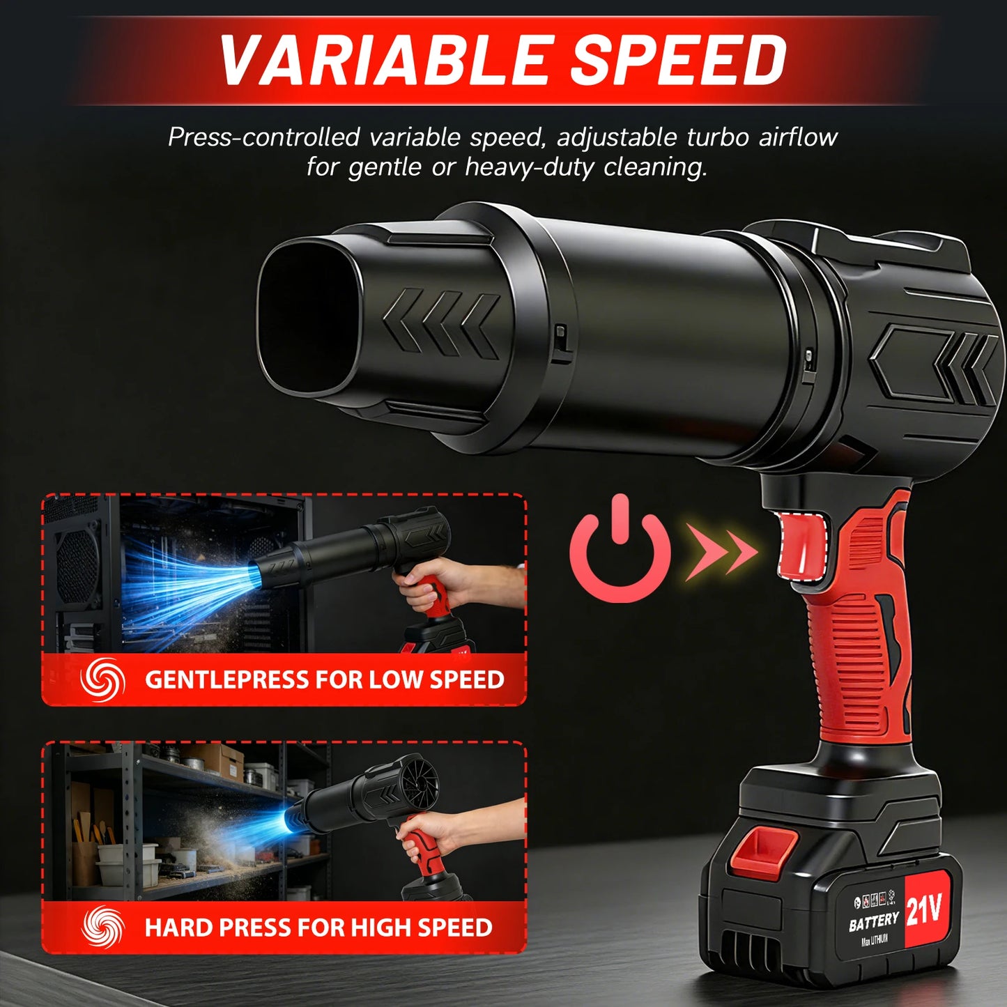 Brushless Cordless Leaf Blower With 2 Batteries And Charger