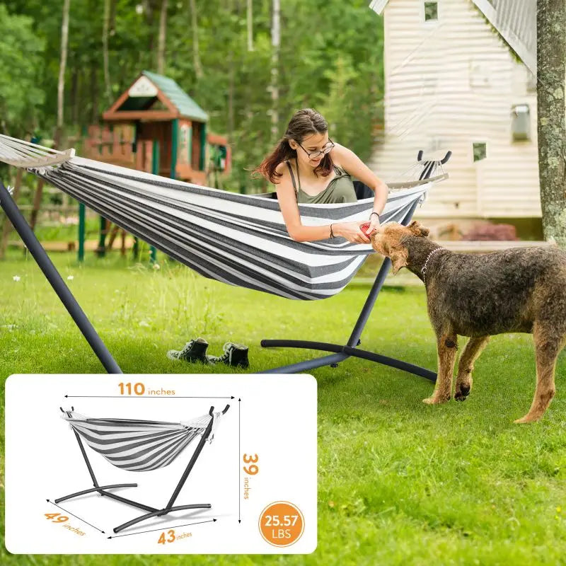 Gyroor Adjustable Stand Hammock With 600 Lb Capacity Outdoor