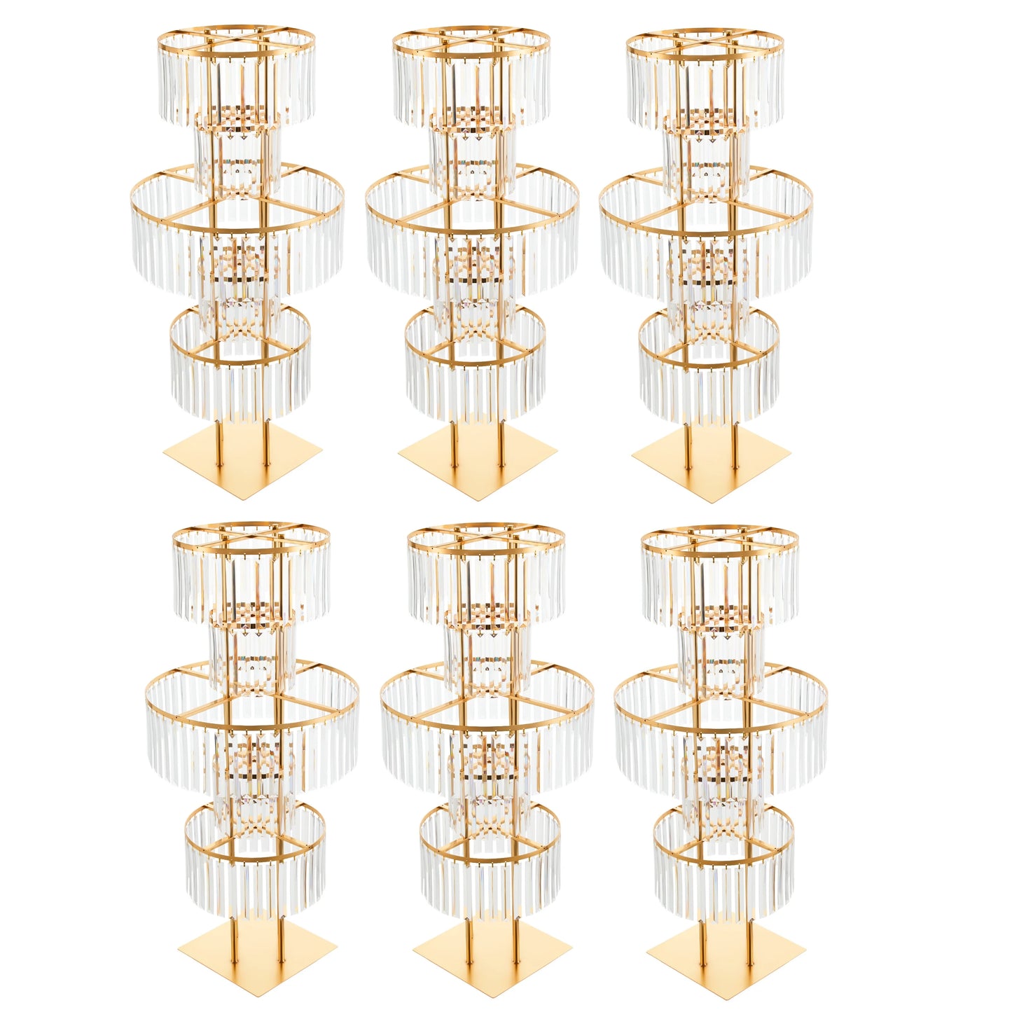 5 Tier Wedding Centerpiece Flower Stand For Acrylic Crystal Display
