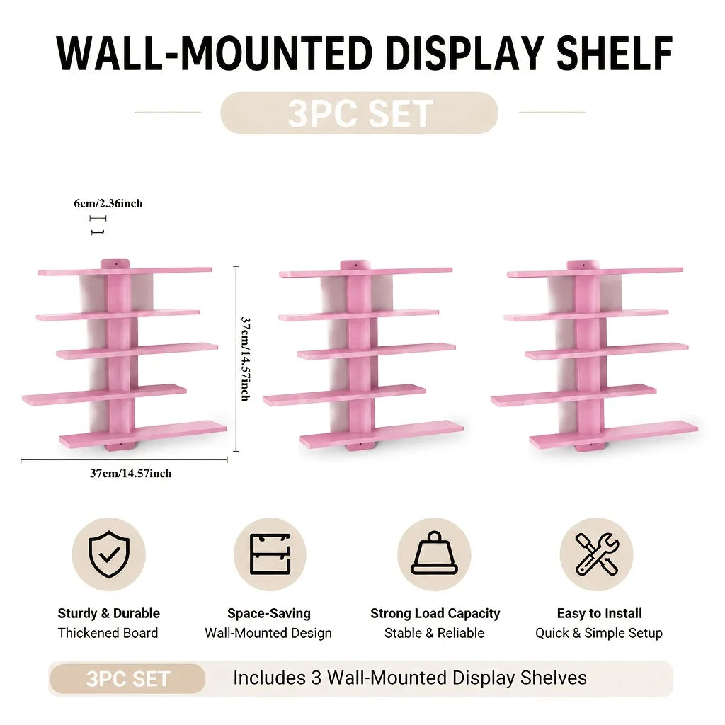 Floating Wall Display Racks Multi Tier Shelving Units For Home Decor