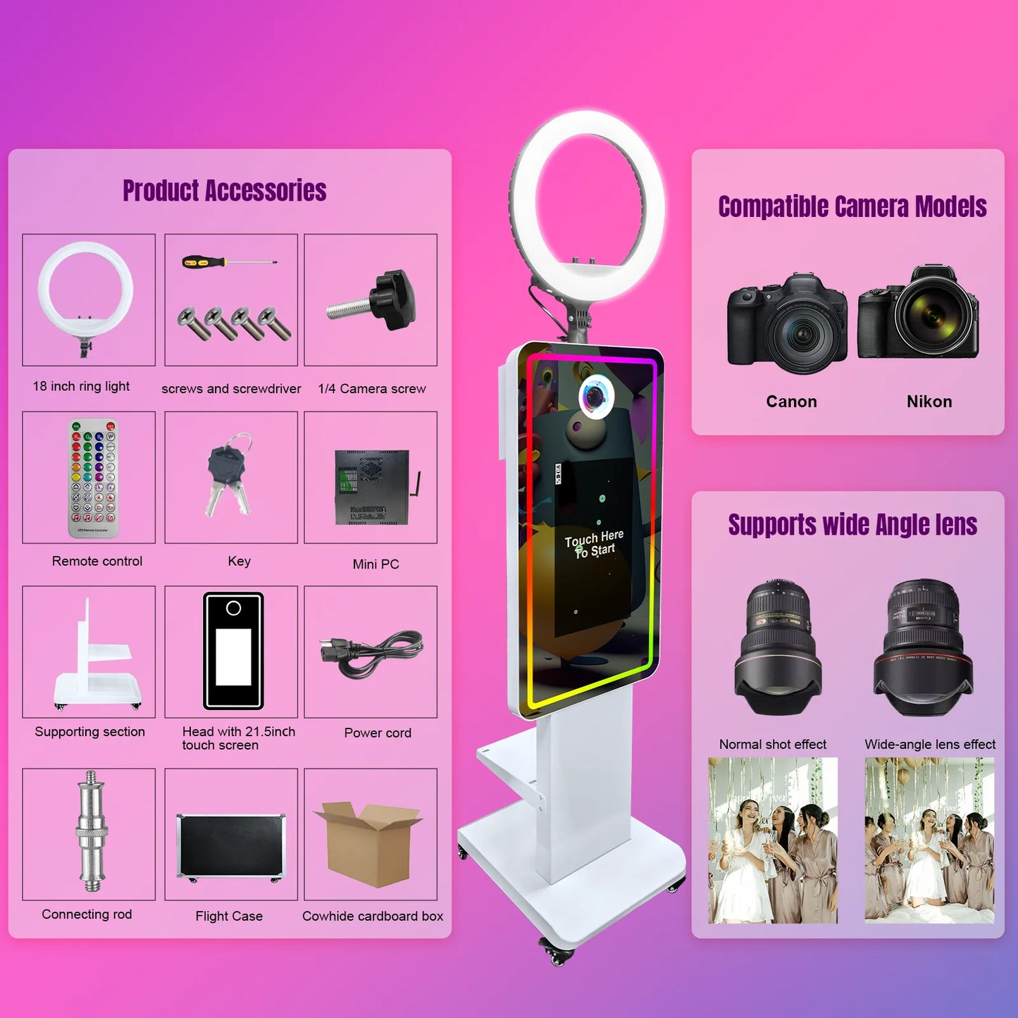 PrimeBooth Magic Mirror Photobooth Machine For Wedding Parties