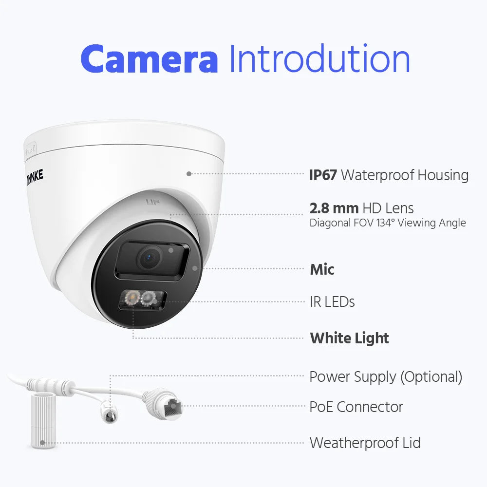 ANNKE 12MP Smart Dual Light PoE Security Camera System