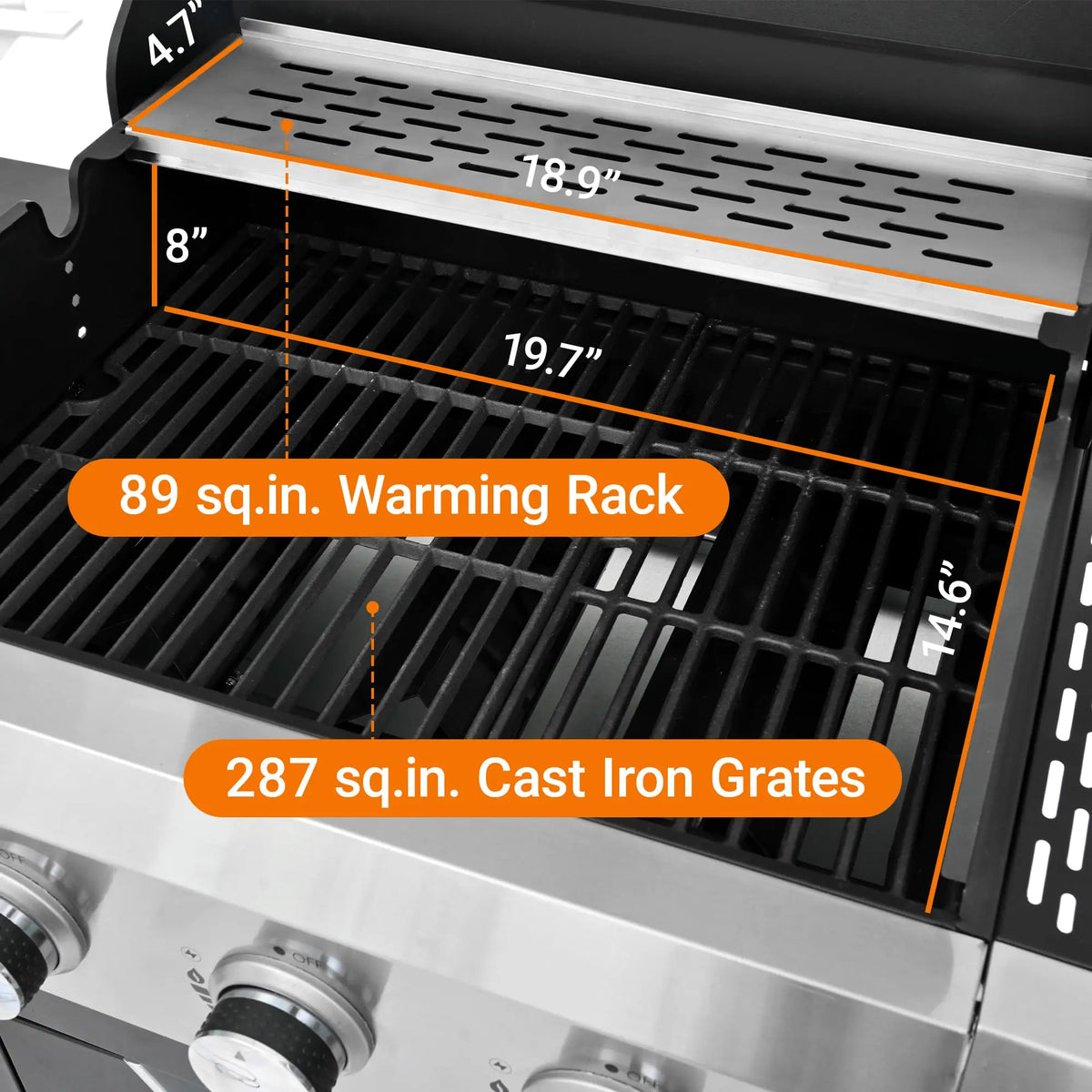 Propane Gas Grill With Sear Burner And Side Burner