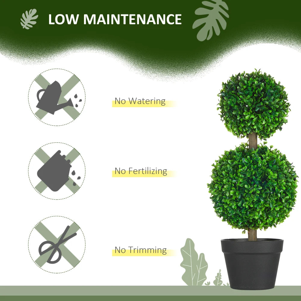 Artificial Boxwood Topiary Tree In Pot For Indoor Home Decor