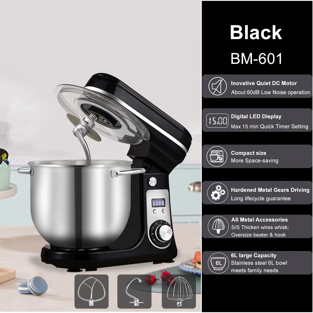 Biolomix Kitchen Stand Mixer And Blender Quiet 1200W 6 Speed