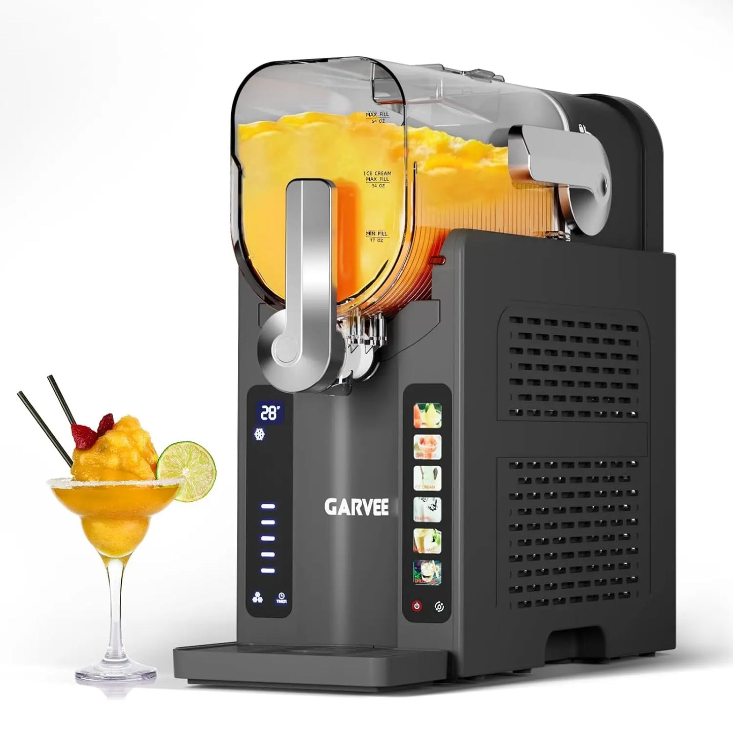 Acekool Slushie Maker For Home No Ice Needed With Led Display 6 Preset Programs