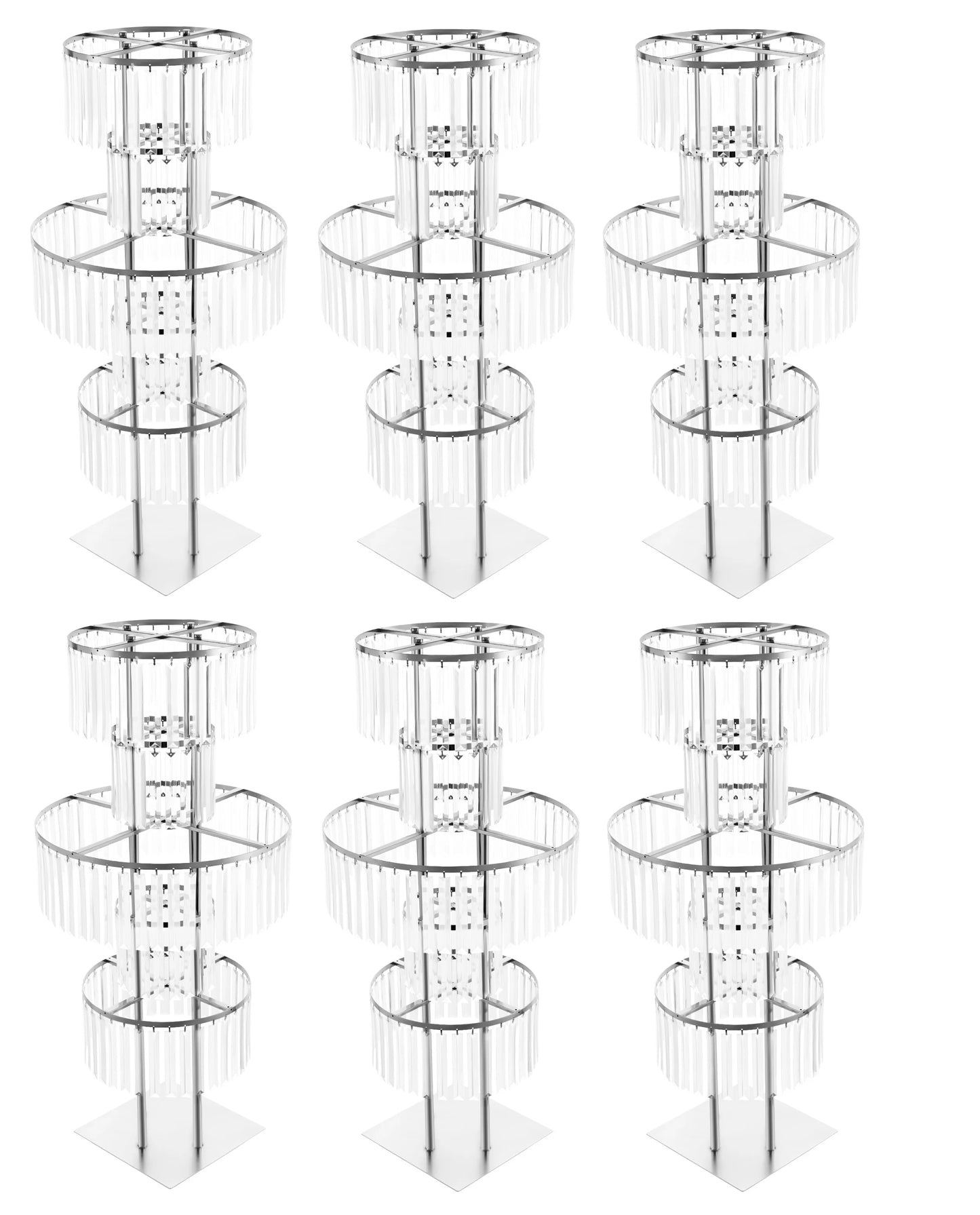 5 Tier Wedding Centerpiece Flower Stand For Acrylic Crystal Display