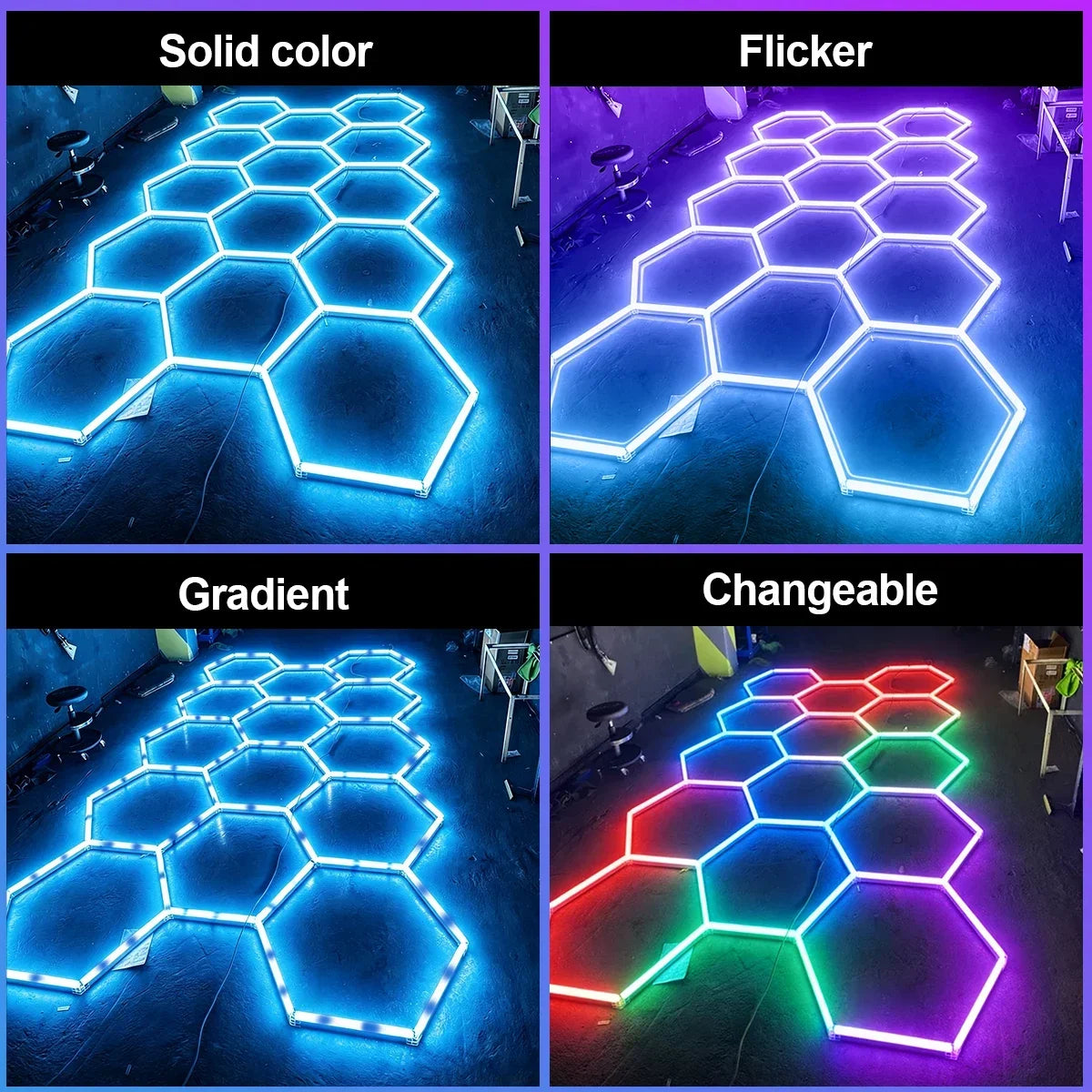 VASTFIRE Smart Hexagonal RGB Ambient Tube Light With App Control