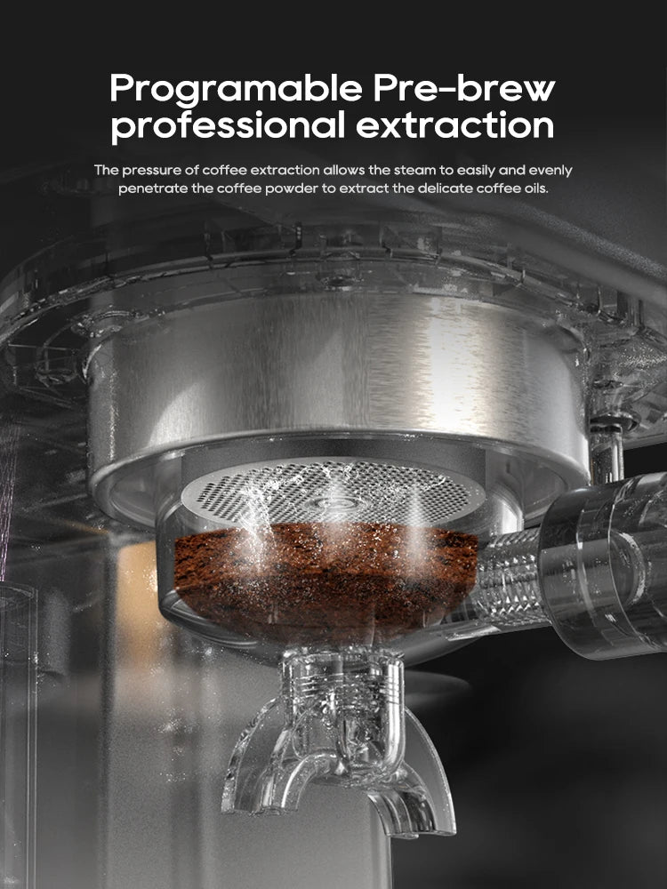 HiBREW H10A 20 Bar Semi Automatic Espresso Coffee Machine Stainless Steel