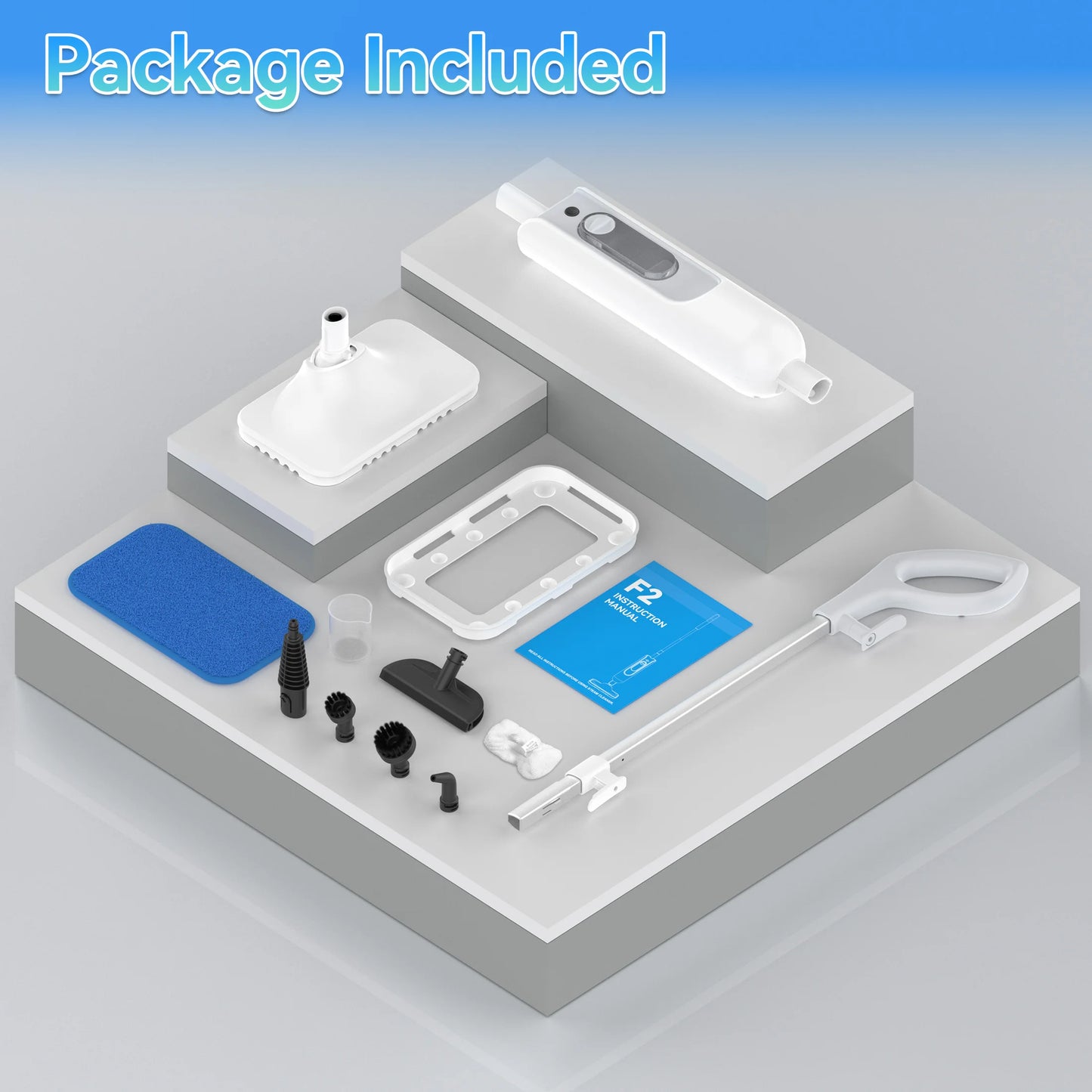 INSE Powerful Steam Mop 6 In 1 Detachable Floor Cleaner
