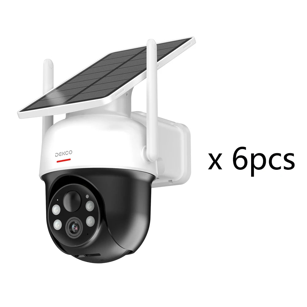 DEKCO Solar WiFi PTZ Security Camera With Two Way Audio