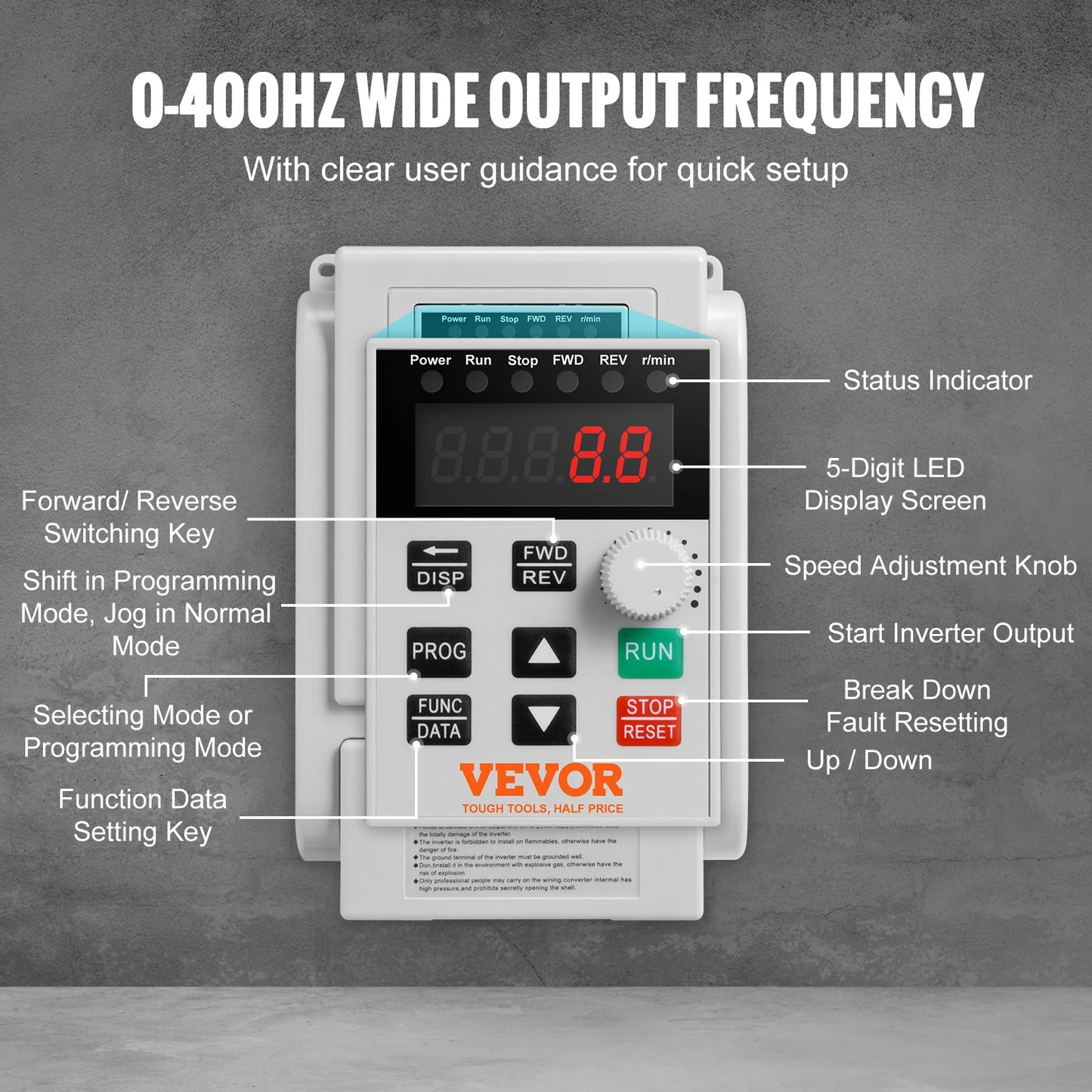 Succebuy 2.2KW VFD Inverter 220V Three-Phase Speed Controller