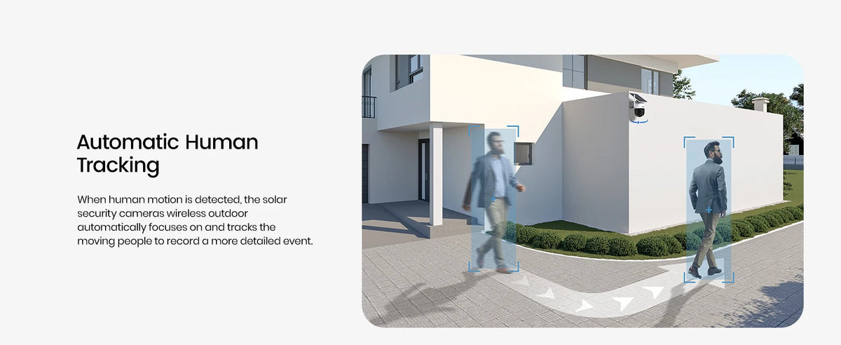 DEKCO Solar WiFi PTZ Security Camera With Two Way Audio
