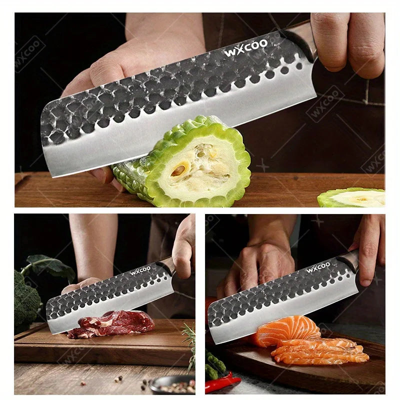 WXCOO Professional Kitchen Chef Knife Set Stainless Steel Cooking