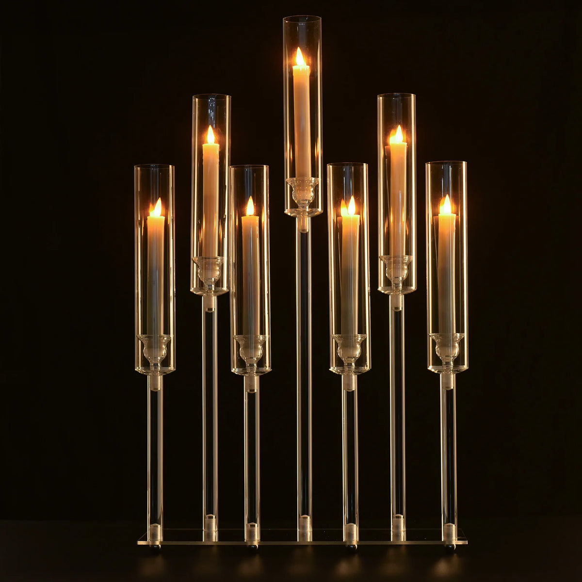 VINCIGANT 7 Arm Acrylic Candelabra For Wedding Party Decor
