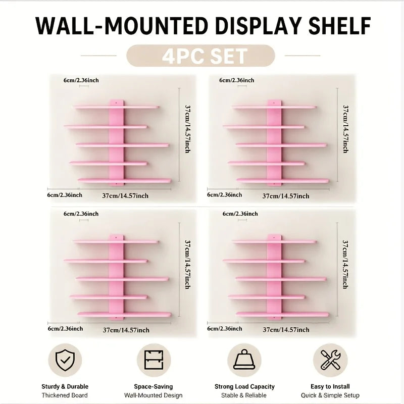 Floating Wall Display Racks Multi Tier Shelving Units For Home Decor