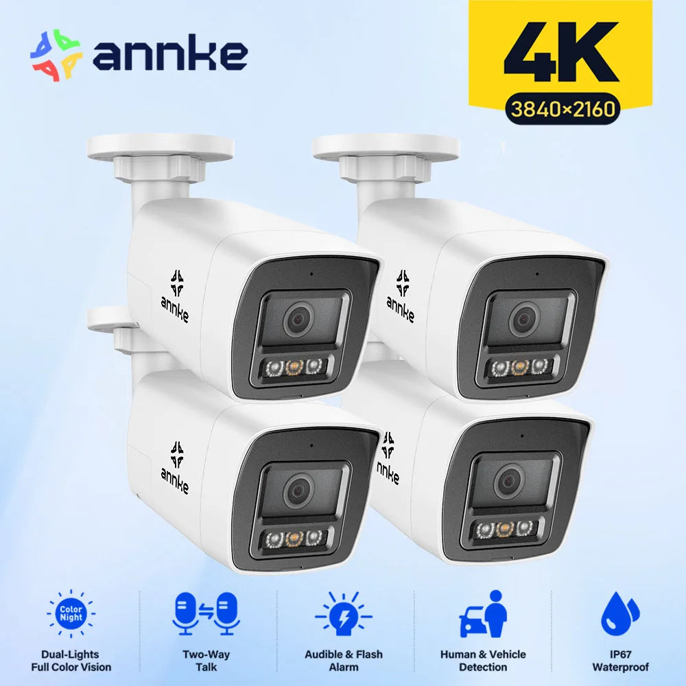 ANNKE Outdoor IP Security Camera With Motion Detection And Two Way Audio