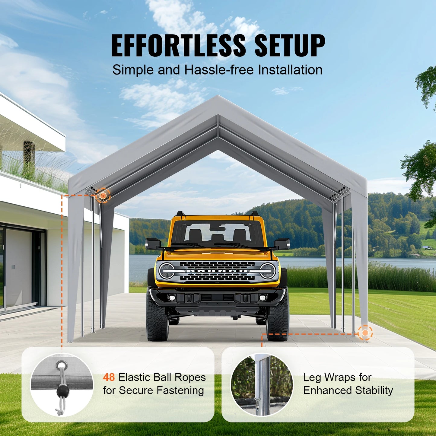 Carport Replacement Canopy Cover Garage Shelter Heavy Duty Waterproof UV