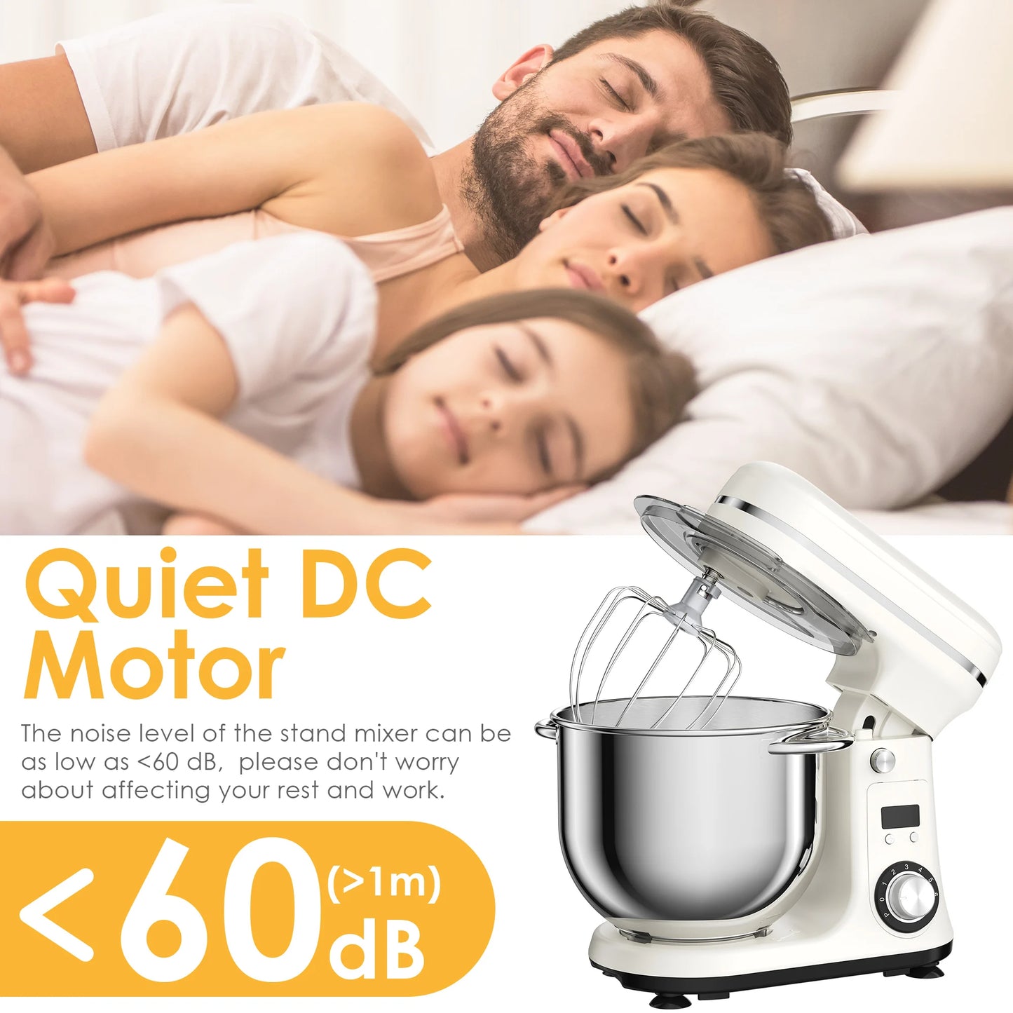 Biolomix Kitchen Stand Mixer And Blender Quiet 1200W 6 Speed