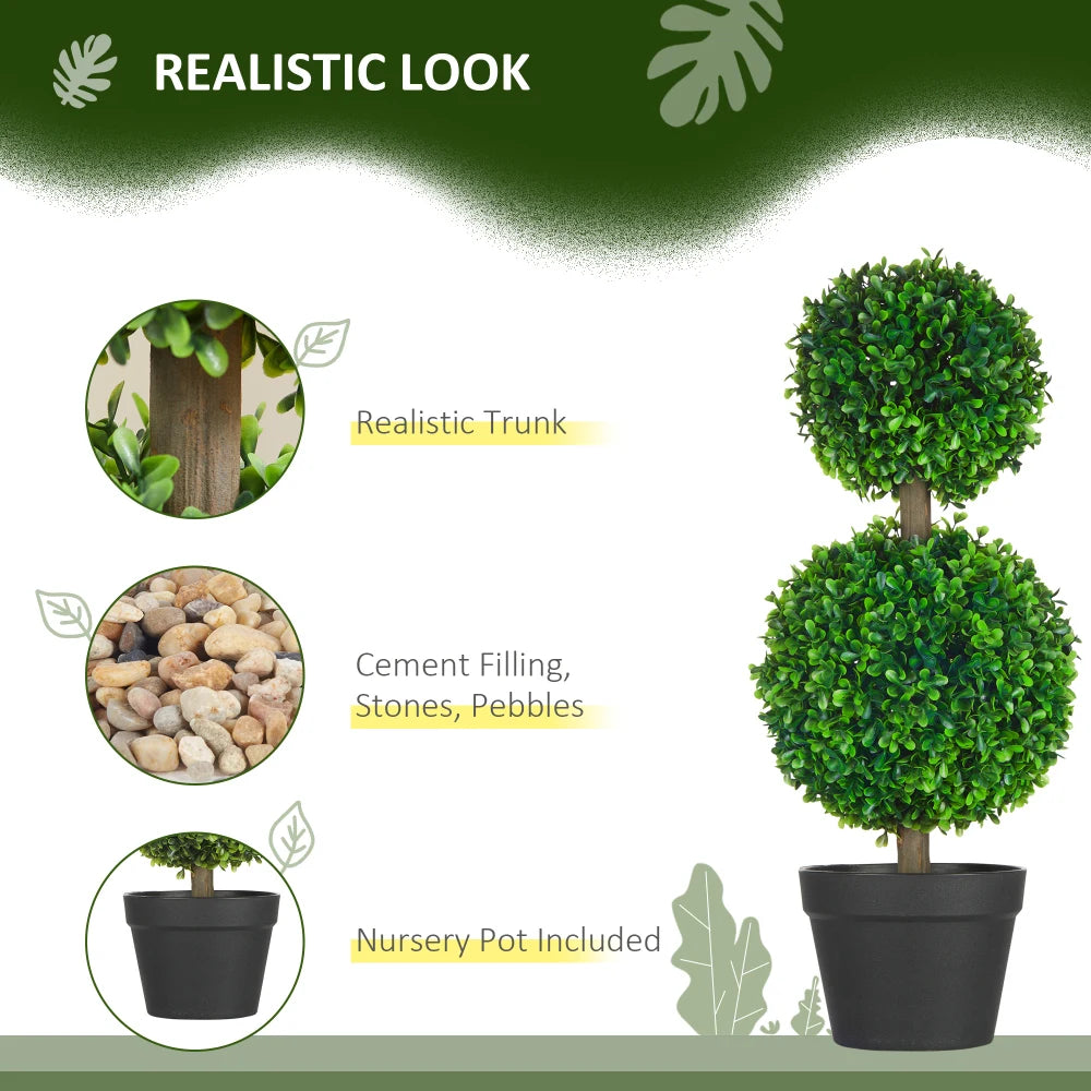 Artificial Boxwood Topiary Tree In Pot For Indoor Home Decor