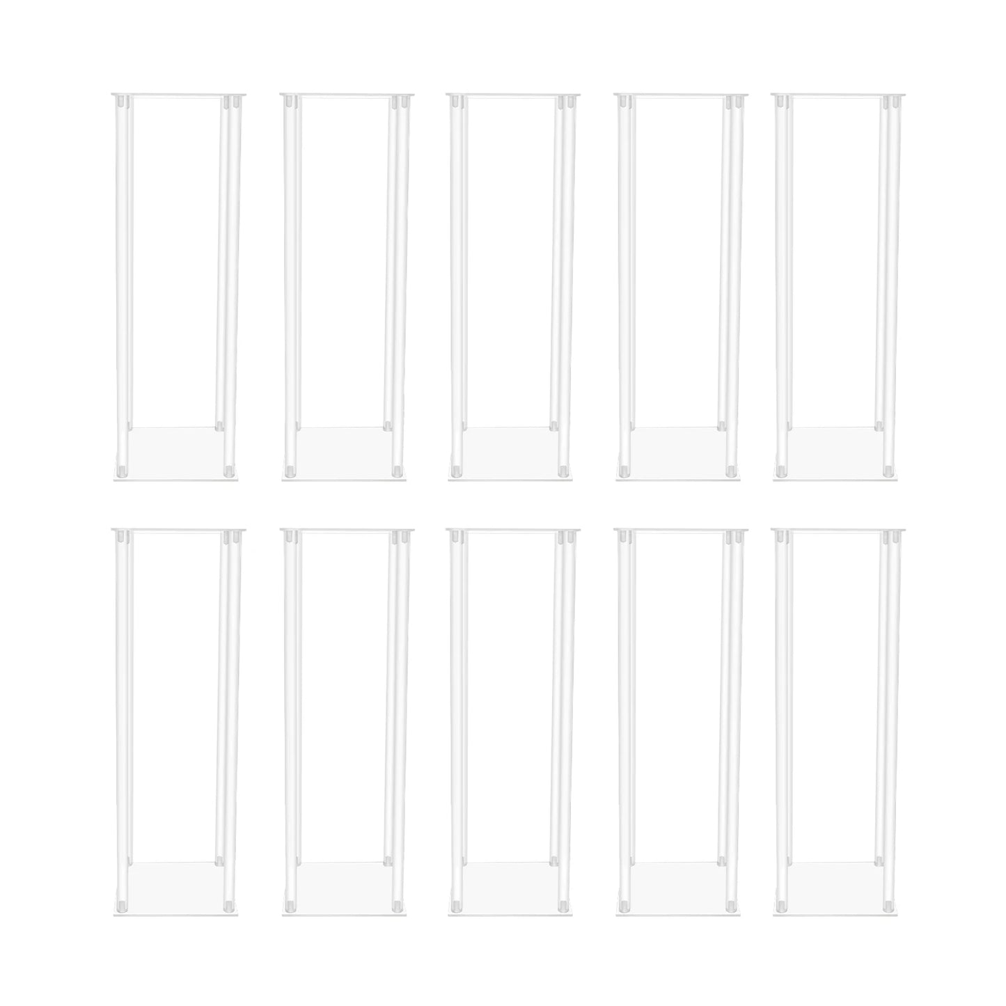 10Pcs Acrylic Vase Wedding Centerpieces Free Standing Clear Columns