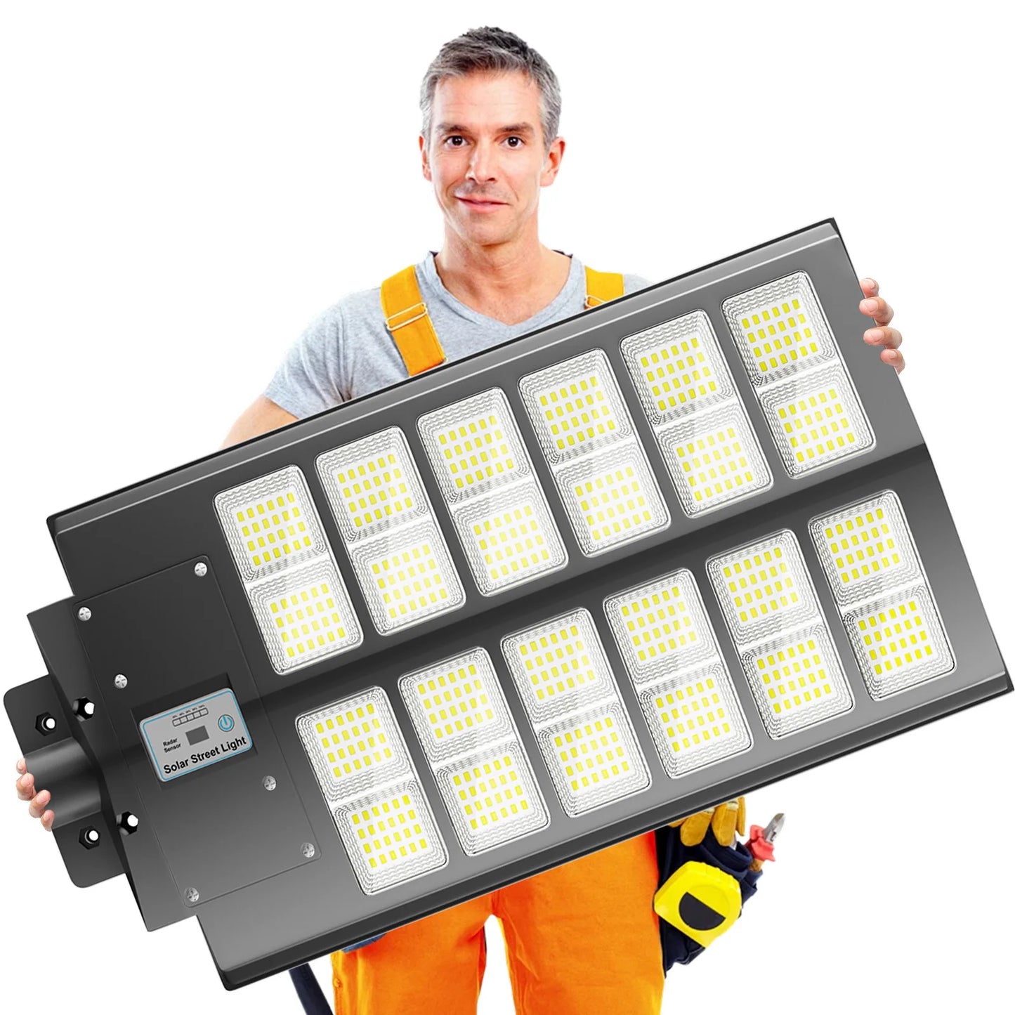 Solar LED Flood Light With Motion Sensor Remote Dusk-to-Dawn IP65
