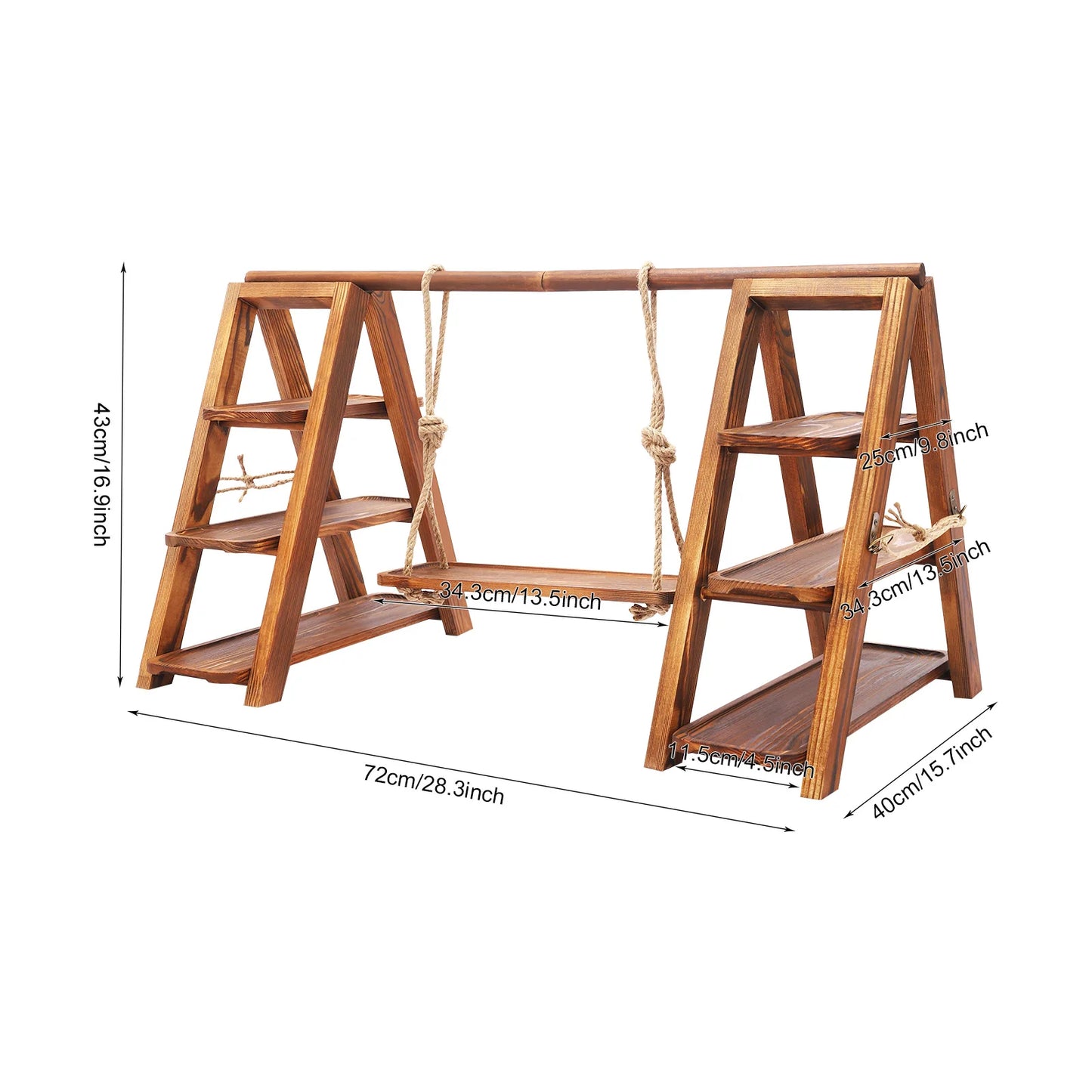 Bymaocar 3 Tier Wooden Cake Stand Dessert Tray For Weddings