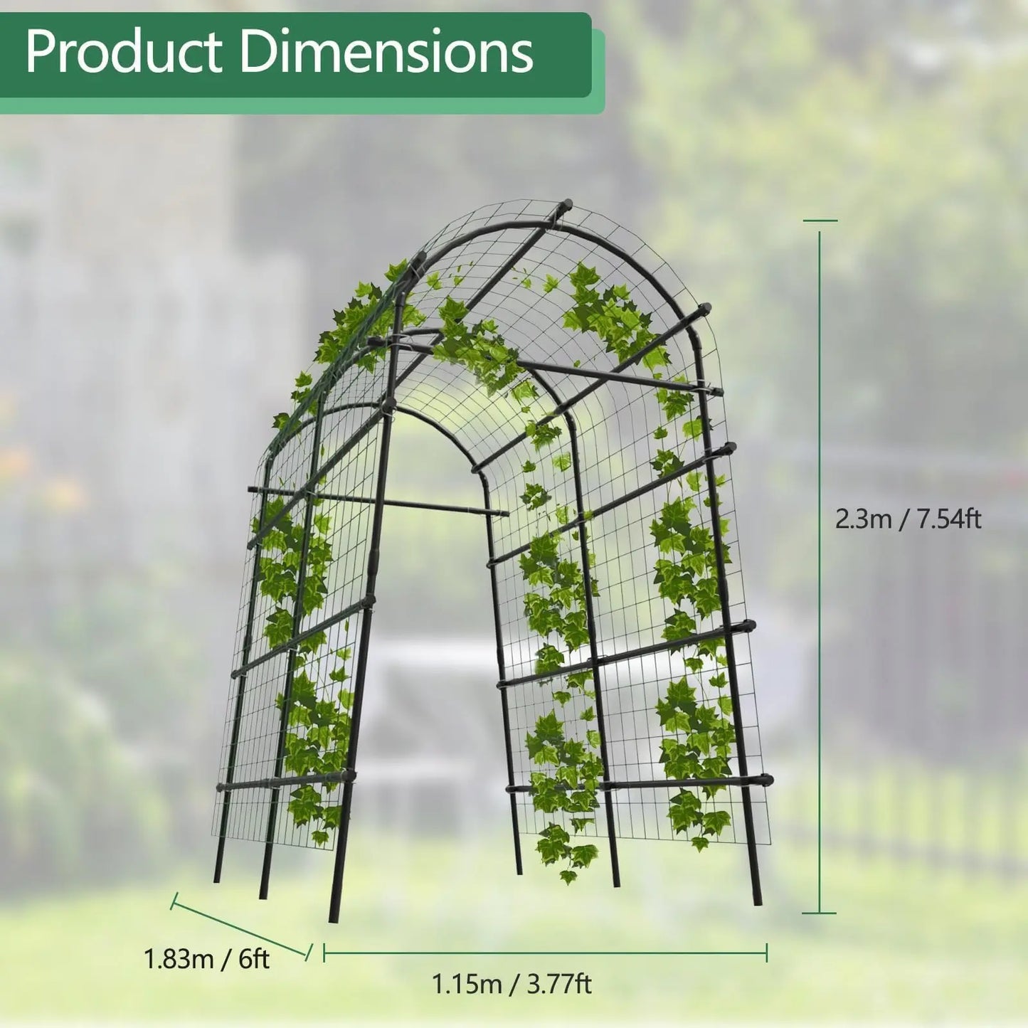 HiMISS Adjustable Garden Arch Trellis For Climbing Plants