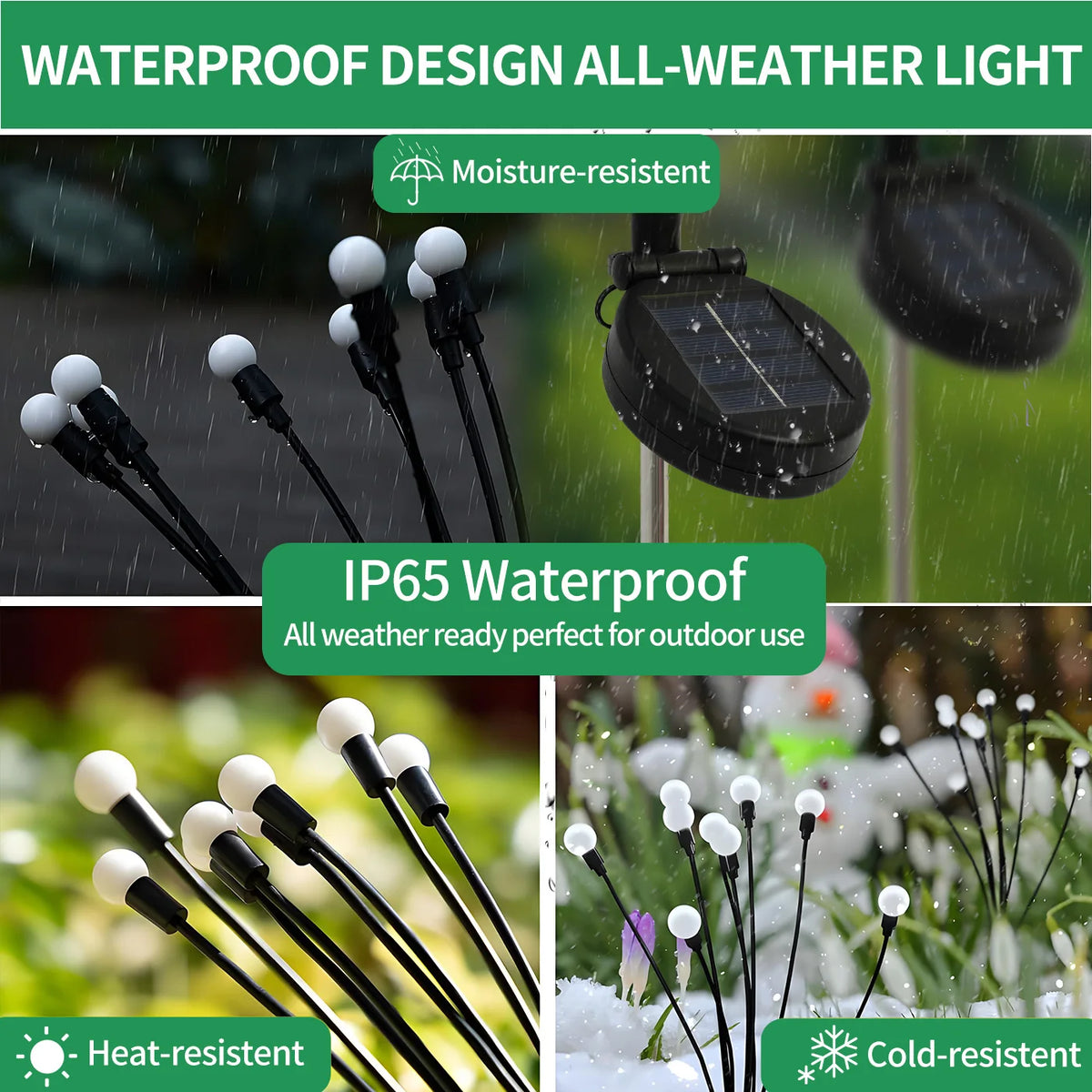 Solar Firefly Garden Lights Outdoor Waterproof Decorative Lighting