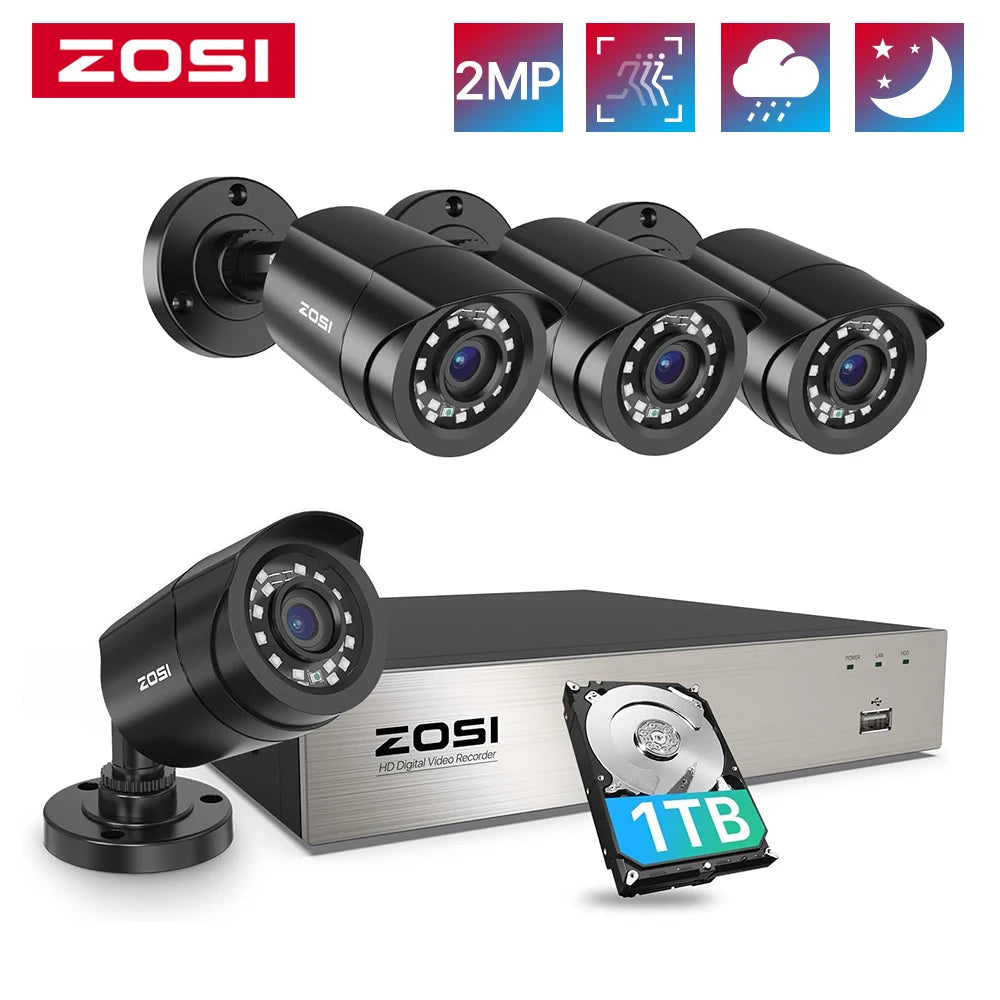 ZOSI 3K Lite Security Camera System AI Vehicle Detection DVR