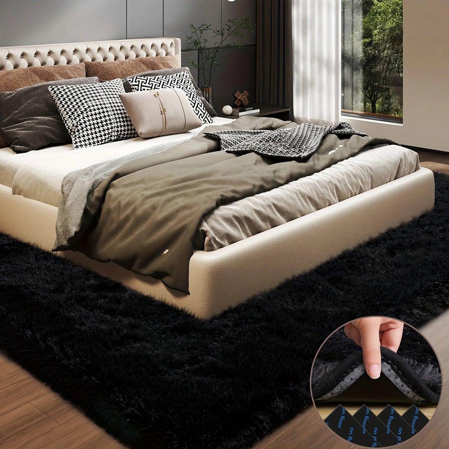 Ultra Soft Plush Area Rug For Living Room And Bedroom