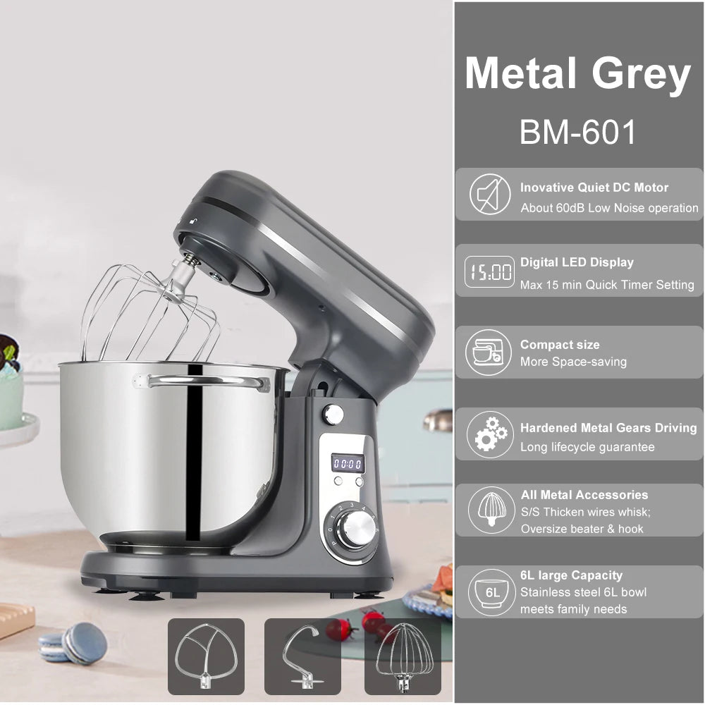 Biolomix Kitchen Stand Mixer And Blender Quiet 1200W 6 Speed