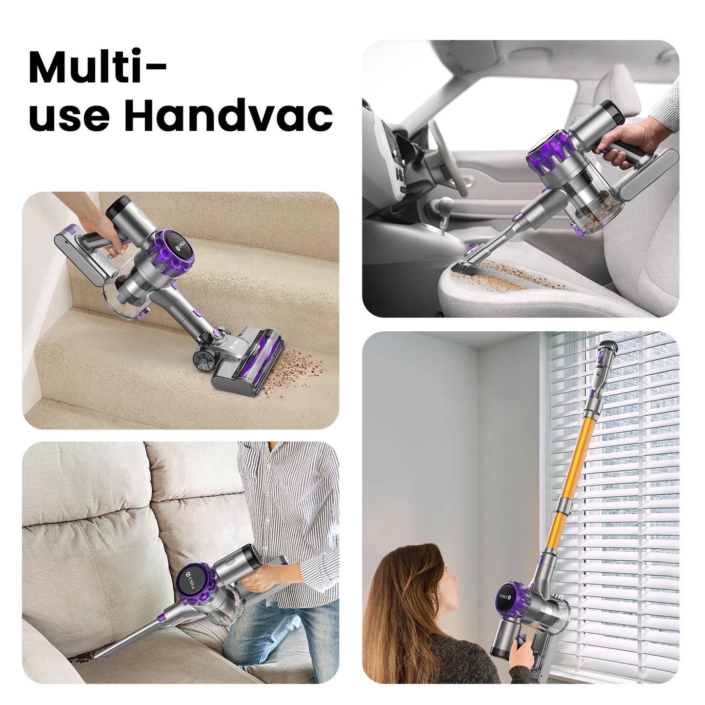 INSE YISORA Cordless Vacuum Cleaner 40KPa Suction 55 Minutes Runtime