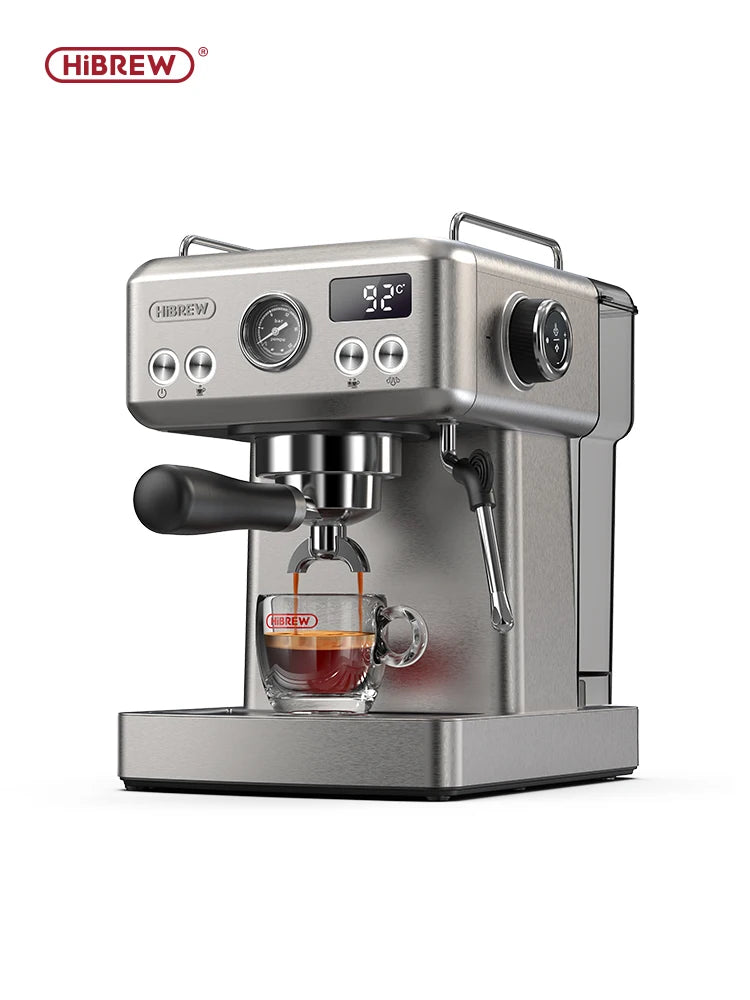 HiBREW H10A 20 Bar Semi Automatic Espresso Coffee Machine Stainless Steel