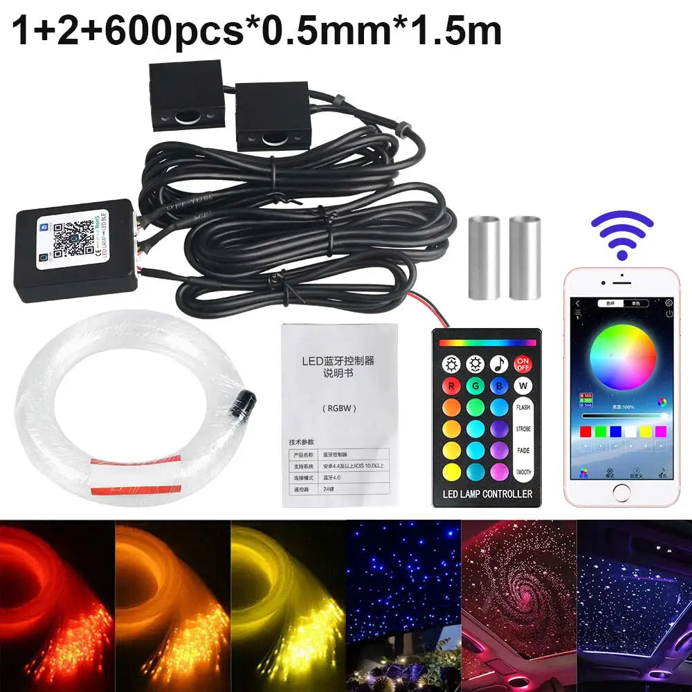VASTFIRE Fiber Optic Starry Sky Lamp With App Music Remote