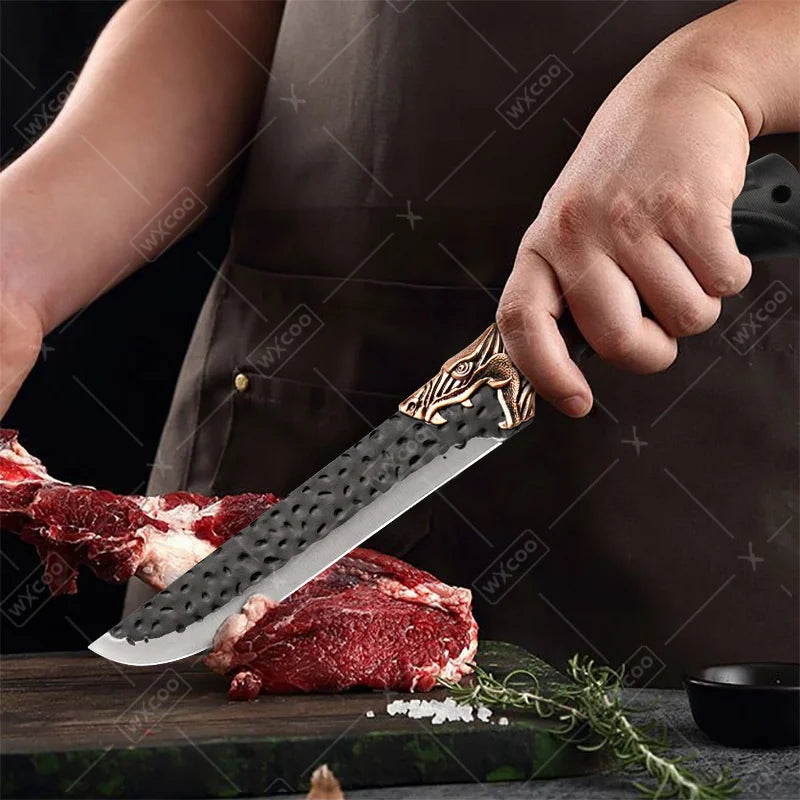 WXCOO Professional Kitchen Chef Knife Set Stainless Steel Cooking