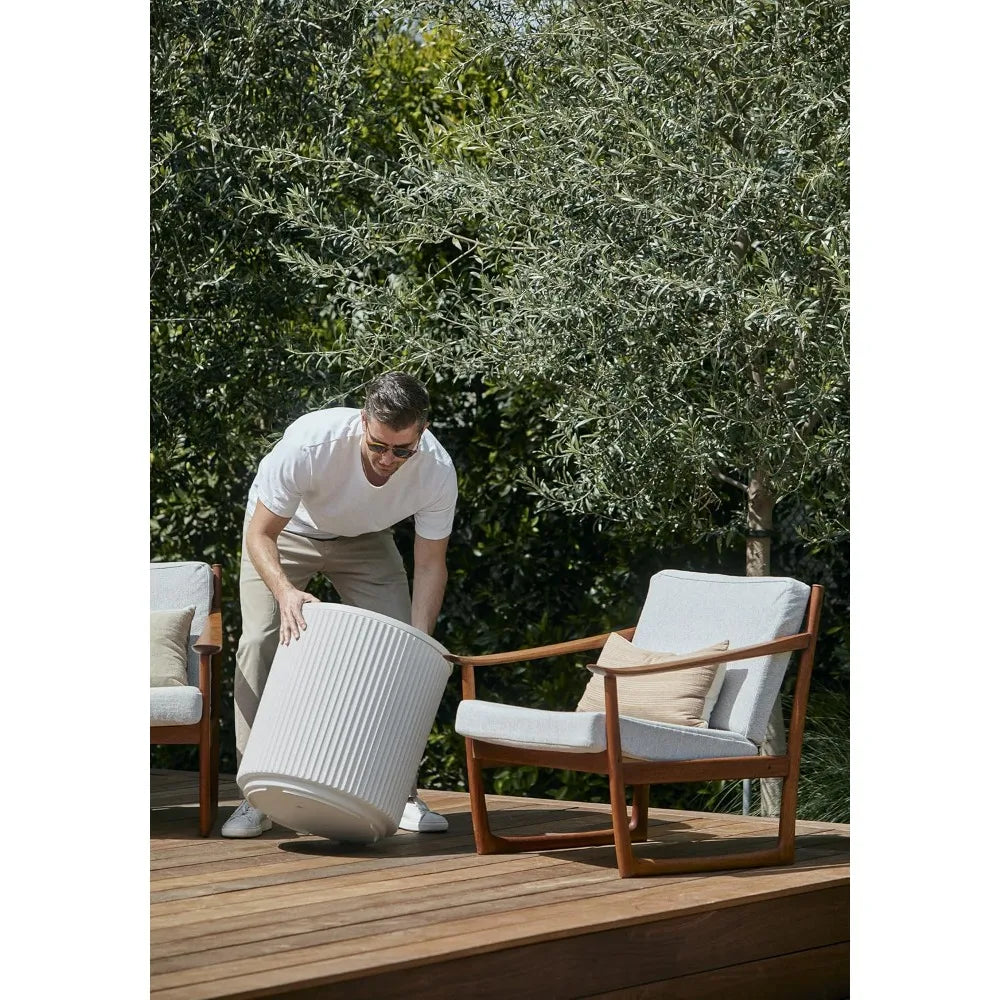 Outdoor Refrigerated Side Table 2 In 1 Keeps Drinks Cool