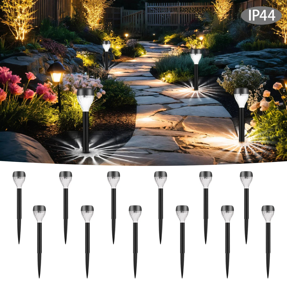 Modern Solar Landscape Lawn Lights For Outdoor Garden Pathway Decoration