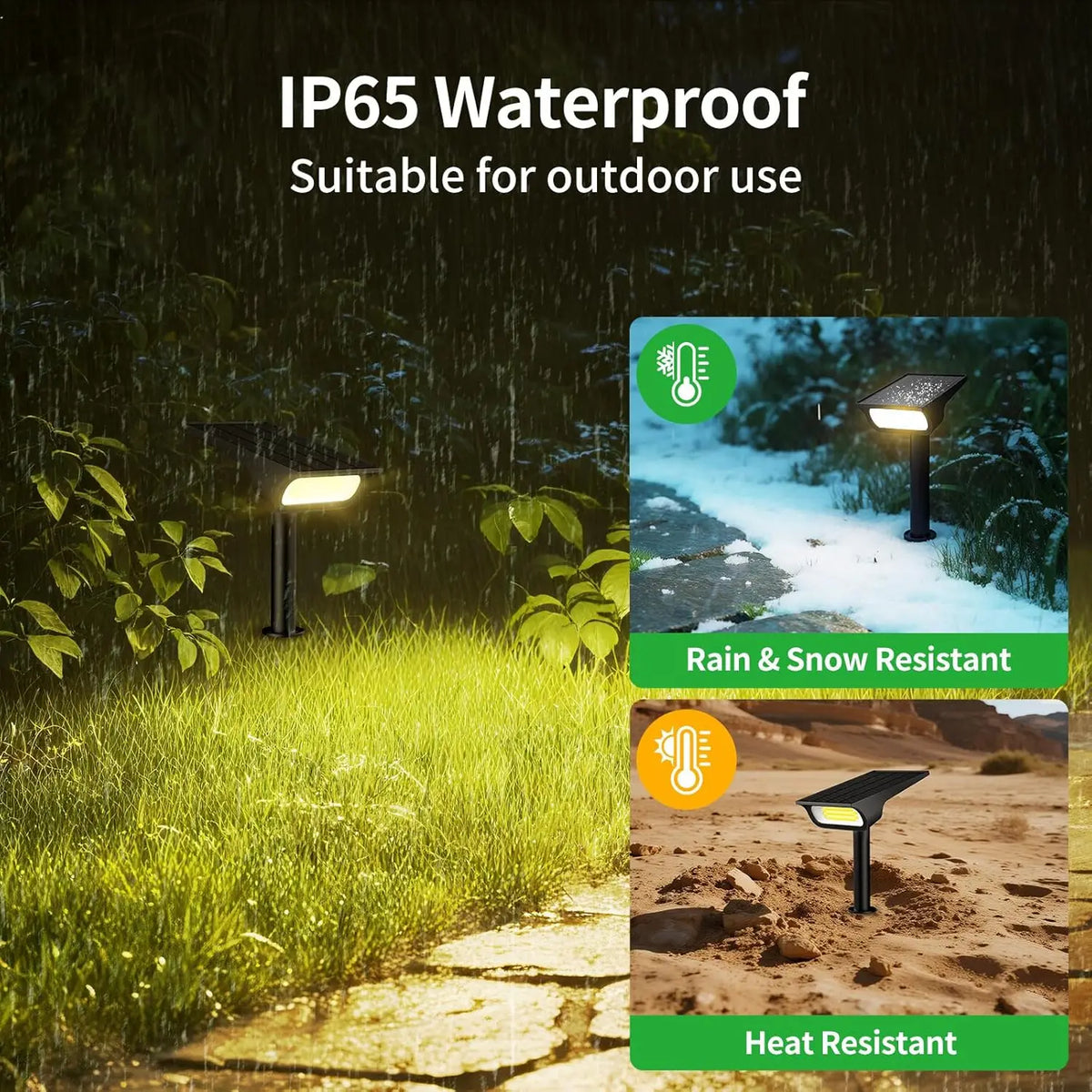 Intelamp Solar Spotlights Outdoor Garden Landscape Pathway Lighting