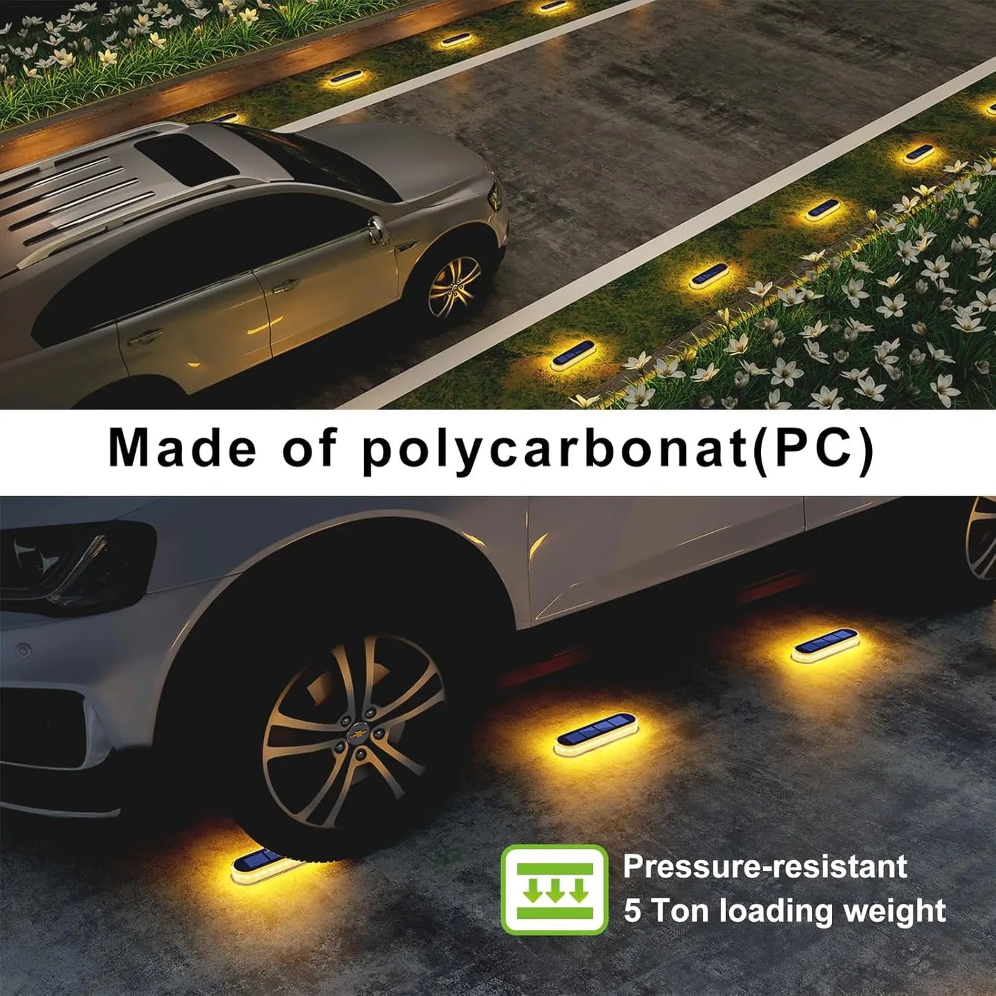4 Pack Solar Deck Lights IP68 Waterproof Auto On Off LED Step Lights