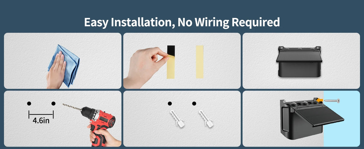 Intelamp Solar Wall Lights With Remote Control Waterproof Outdoor LED