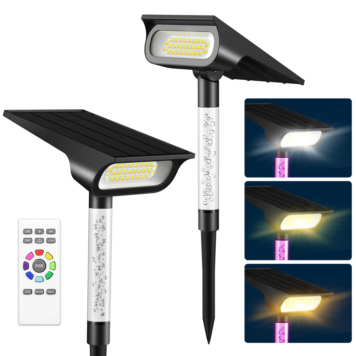 Intelamp Solar Spotlights Outdoor Garden Landscape Pathway Lighting